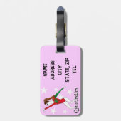 Gymnastiek meisje bagagelabel (Achterkant verticaal)