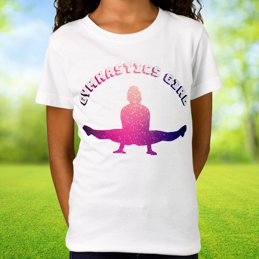 Gymnastiek Meisje Galaxy Roze Paarse T-shirt