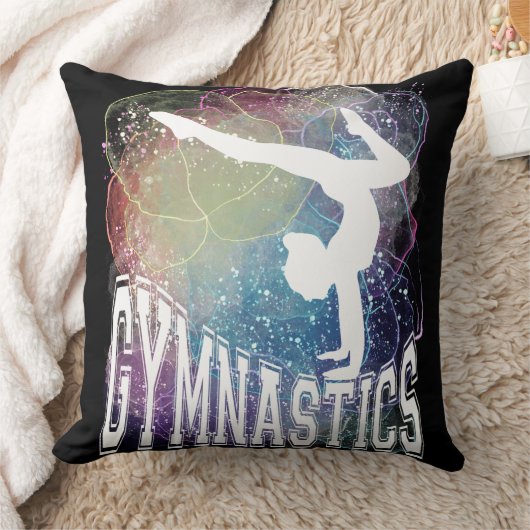 Gymnastiek Meisje Handstand Waterverf Kussen (Deken)