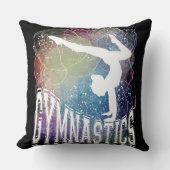 Gymnastiek Meisje Handstand Waterverf Kussen (Voorkant)