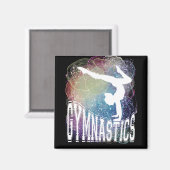 Gymnastiek Meisje Handstand Waterverf Magneet (Voorkant / Achterkant)