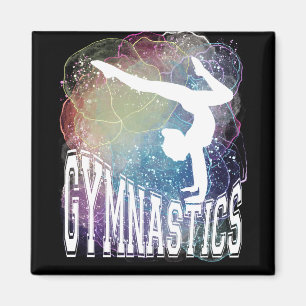 Gymnastiek Meisje Handstand Waterverf Magneet