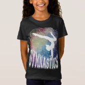 Gymnastiek Meisje Handstand Waterverf T-shirt (Voorkant)