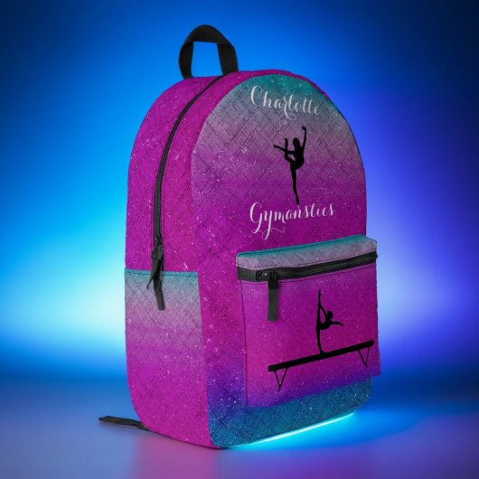 Gymnastiek Meisje Paarse Blauw Ombre Bedrukte Rugzak