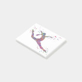 Gymnastiek meisje post-it® notes (Schuin)
