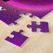 Gymnastiek meisje puzzel met de naam van het kind. (Zijkant)