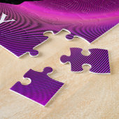 Gymnastiek meisje puzzel met de naam van het kind. legpuzzel (Zijkant)