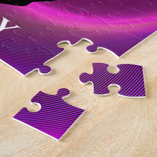 Gymnastiek meisje puzzel met de naam van het kind. legpuzzel (Zijkant)