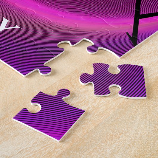 Gymnastiek meisje puzzel met gepersonaliseerde naa legpuzzel (Zijkant)