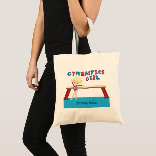 Gymnastiek Meisje Schattige Blonde Gymnast Tote Bag (Voorkant (product))