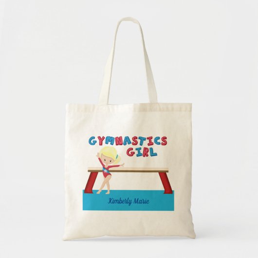Gymnastiek Meisje Schattige Blonde Gymnast Tote Bag (Voorkant)
