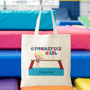 Gymnastiek Meisje Schattige Blonde Gymnast Tote Bag