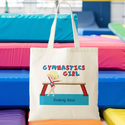 Gymnastiek Meisje Schattige Blonde Gymnast Tote Bag