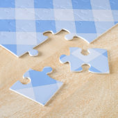 Gymnastiek Meisje Zalig in Blauw Gepersonaliseerd Legpuzzel (Zijkant)