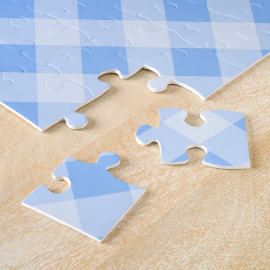 Gymnastiek Meisje Zalig in Blauw Gepersonaliseerd Legpuzzel (Zijkant)