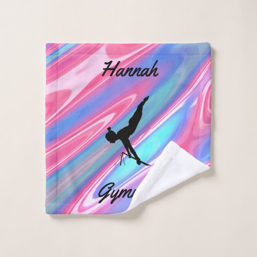 Gymnastiek Meisjes 3-delige handdoekset w / Haar n Bad Handdoek (Wasdoekje)