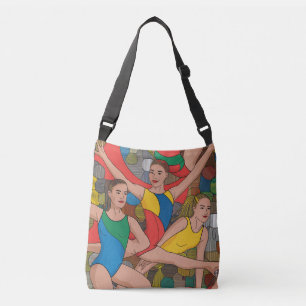 Gymnastiek Meisjes Acro Dansers kleurrijk patroon Crossbody Tas