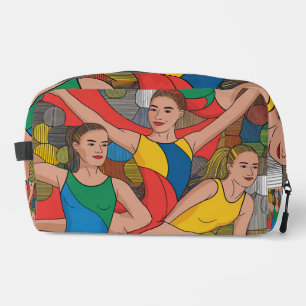 Gymnastiek Meisjes Acro Dansers kleurrijk patroon Toilettasje