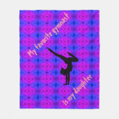 Gymnastiek Meisjes Fleece Deken van Ouder (Voorkant)