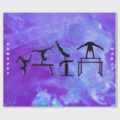 Gymnastiek Meisjes Galaxy Cadeaupapier (Vlak)