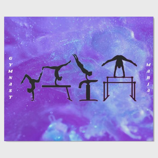 Gymnastiek Meisjes Galaxy Cadeaupapier (Vlak)