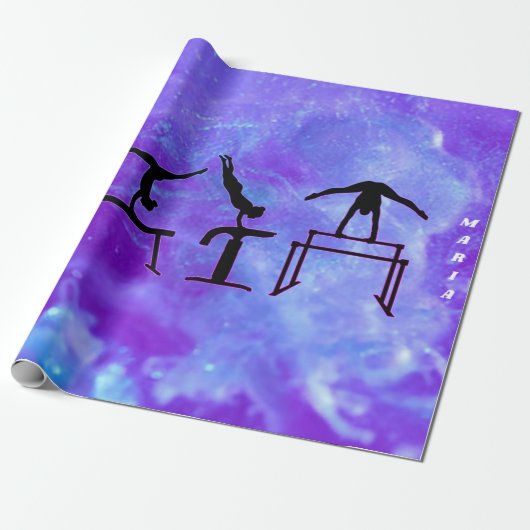 Gymnastiek Meisjes Galaxy Cadeaupapier (Uitgerold)