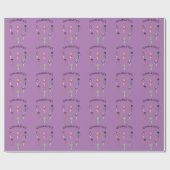 Gymnastiek meisje's inpakpapier met 6 gymnast! (Vlak)