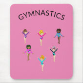 Gymnastiek meisje's muispad met 6 gymnast! muismat (Voorkant)