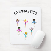 Gymnastiek meisje's muispad met 6 gymnast! muismat (Met muis)
