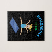Gymnastiek meisjes puzzel gepersonaliseerd. (Horizontaal)