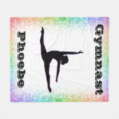Gymnastiek Meisjes Regenboog Trim Fleece Deken (Voorkant (Horizontaal))