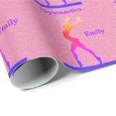 Gymnastiek Meisjes Roze Sparkle Cadeaupapier (Rol Hoek)