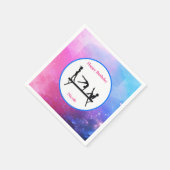 Gymnastiek Meisjes Verjaardag Roze & Blauwe Servet (Hoek)