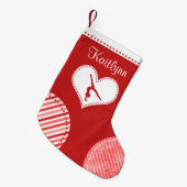 Gymnastiek met kerstpatches kleine kerstsok (Voorkant (Hangend))