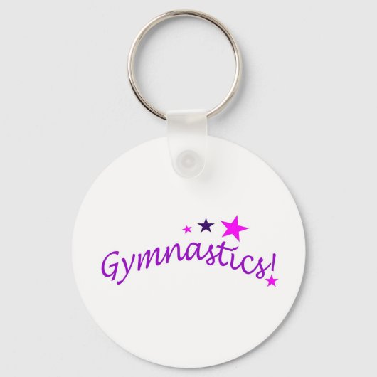 Gymnastiek met sterren sleutelhanger (Voorkant)