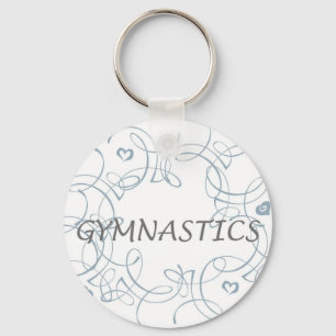 Gymnastiek met wervelkolom sleutelhanger