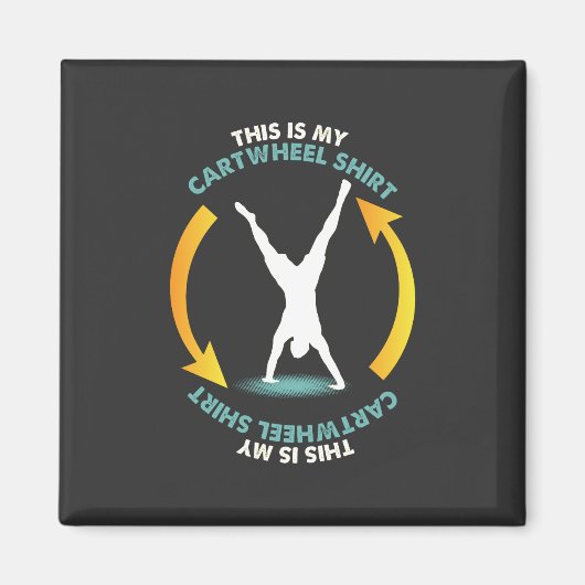 Gymnastiek - Mijn Shirt met cartwheel Magneet (Voorkant)