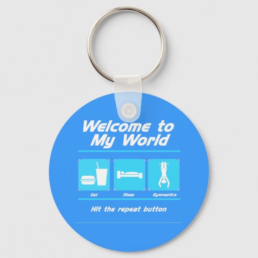 Gymnastiek Mijn wereld Sleutelhanger (Voorkant)