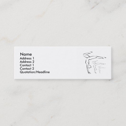 Gymnastiek Mini Visitekaartje (Voorkant)