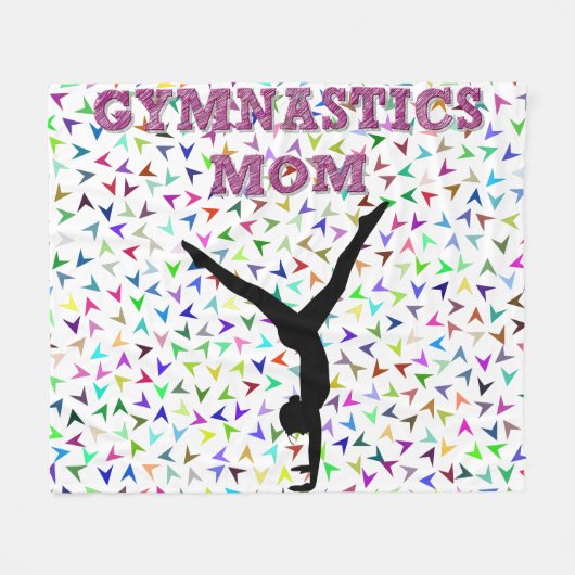 Gymnastiek MOM fleece deken. Deken (Voorkant (Horizontaal))