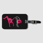 Gymnastiek Monogram G is voor Gymnast Bagagelabel (Voorkant (horizontaal))