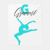 Gymnastiek Monogram G is voor Gymnast Fleece Deken (Voorkant)