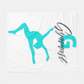 Gymnastiek Monogram G is voor Gymnast Fleece Deken (Voorkant (Horizontaal))