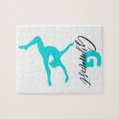 Gymnastiek Monogram G is voor Gymnast Legpuzzel (Horizontaal)