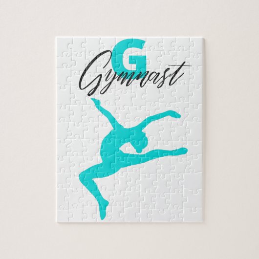 Gymnastiek Monogram G is voor Gymnast Legpuzzel (Verticaal)