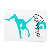 Gymnastiek Monogram G is voor Gymnast Magneet (Horizontaal)