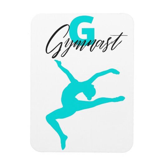 Gymnastiek Monogram G is voor Gymnast Magneet (Verticaal)