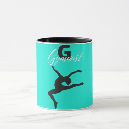 Gymnastiek Monogram G is voor Gymnast Mok (Midden)