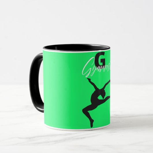 Gymnastiek Monogram G is voor Gymnast Mok (Voorkant links)