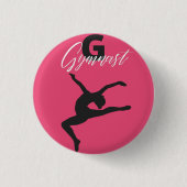 Gymnastiek Monogram G is voor Gymnast Ronde Button 3,2 Cm (Voorkant)